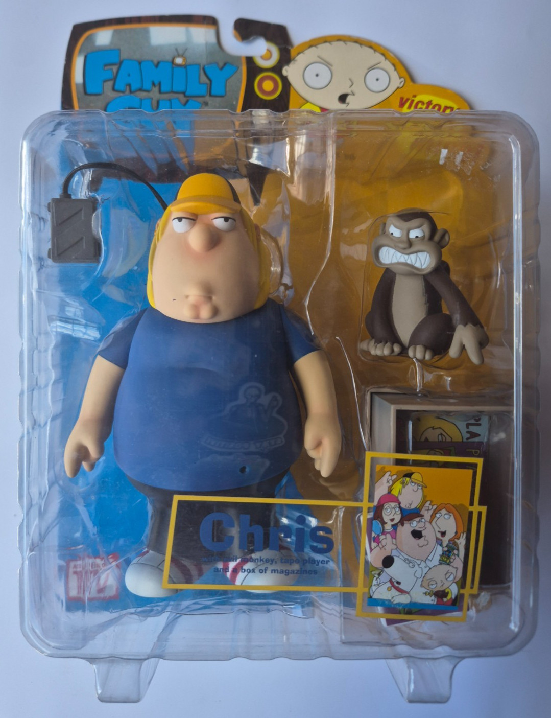 Family Guy Chris Griffin w/Monkey Action Figure SERIES ONE 2004 Mezco L@@K!
