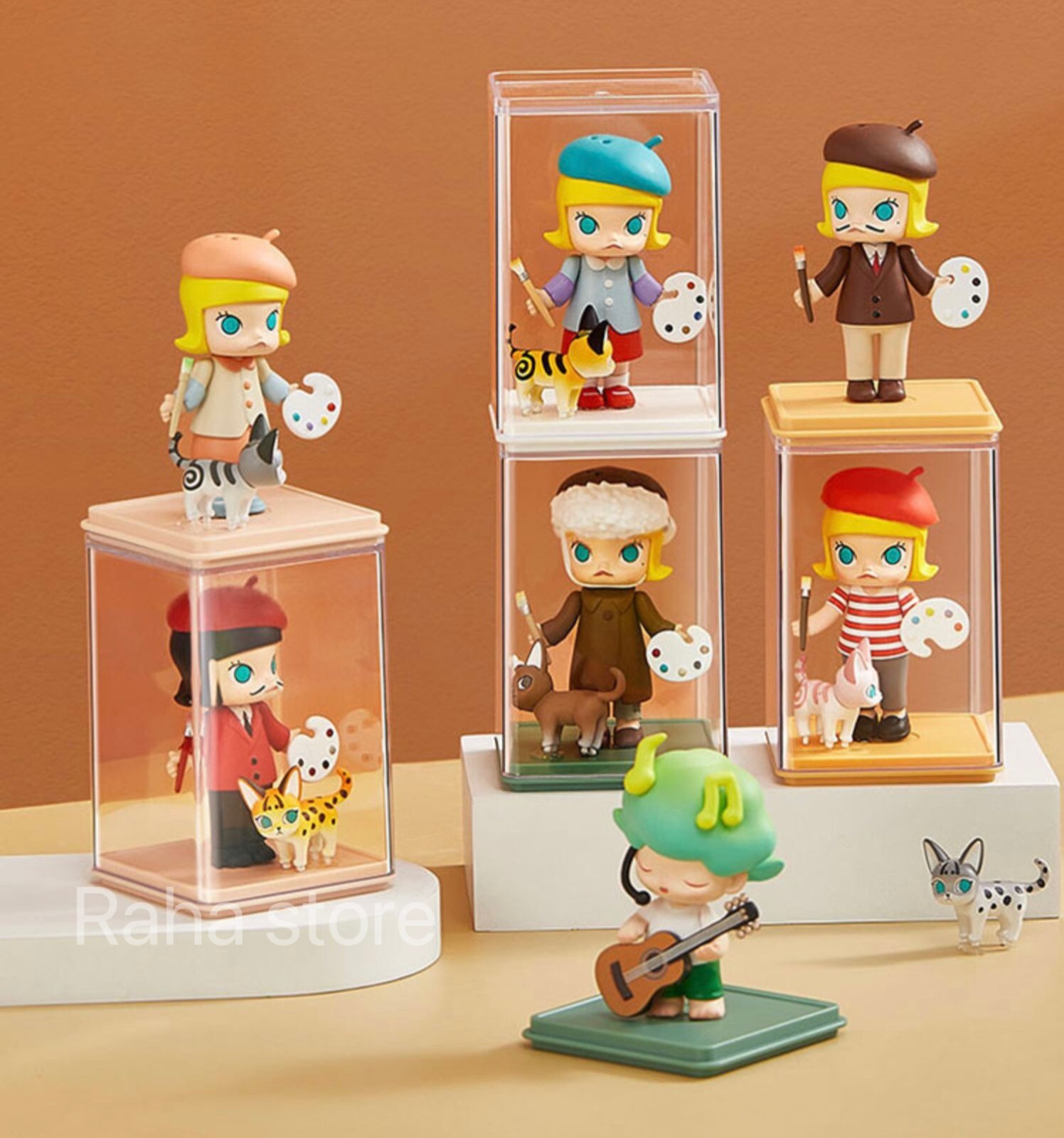 Pop Mart Single Display Box Mini Figure Storage White 6pcs Fingding Unicorn