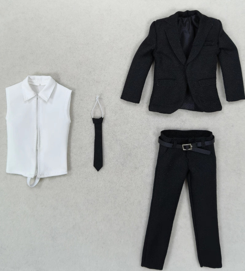1/12 Scale Suit Set for 6&Prime; Action Figure Body – Blazer, Dress Pants, Shirt, Tie