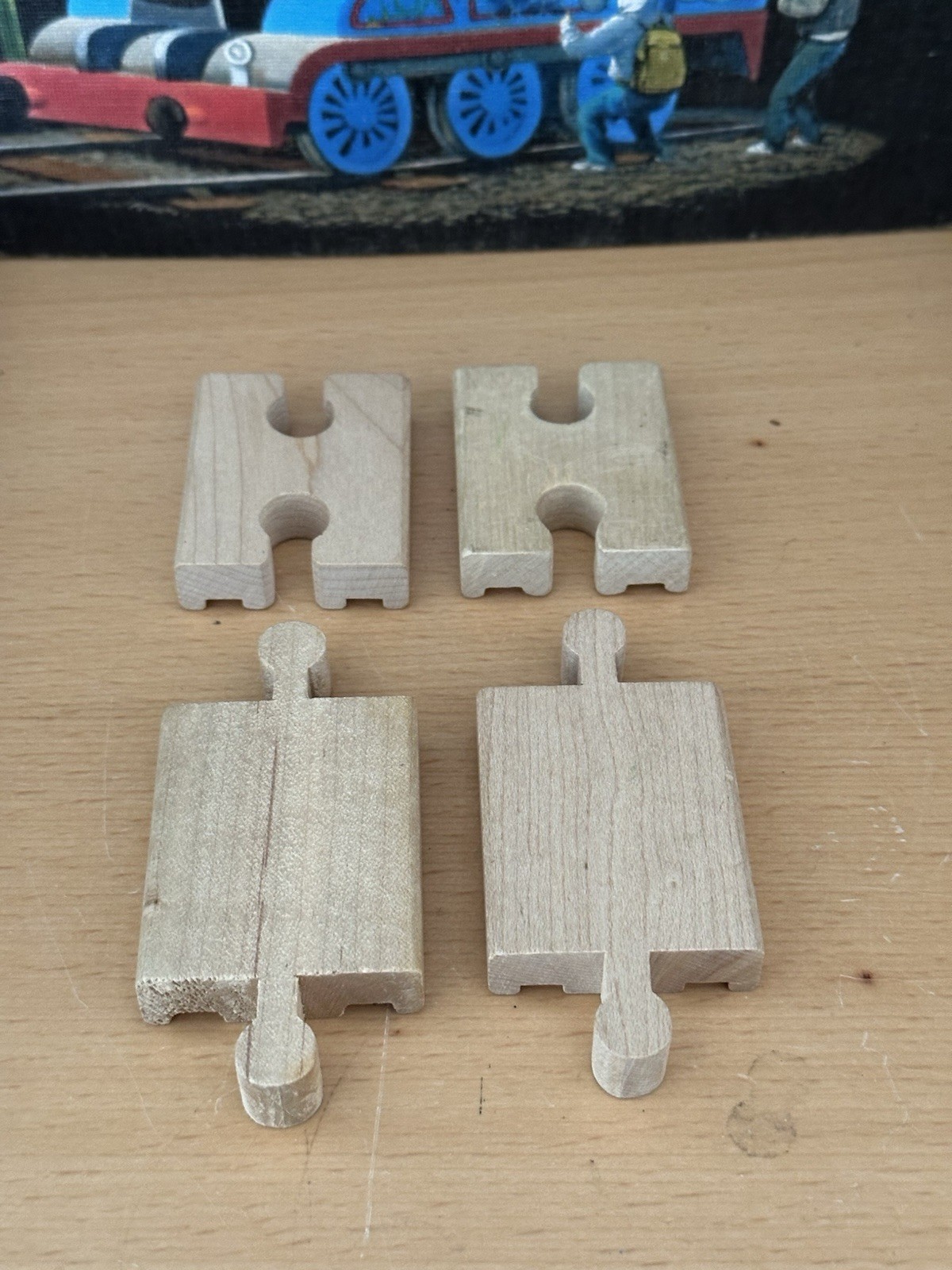 Learning Curve Wooden Thomas Train 4 Pieces Clickety Clack Track Adapters!