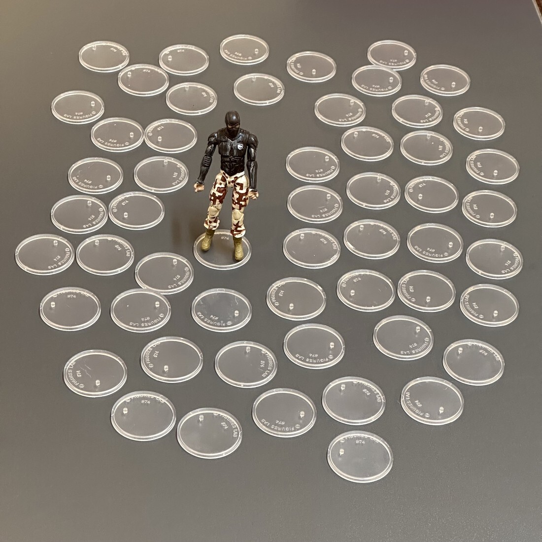 60 PCS 1.5&Prime; Display Stand For Modern 25th Gi joe G.i Figure & 3.75 » MARVEL DC G