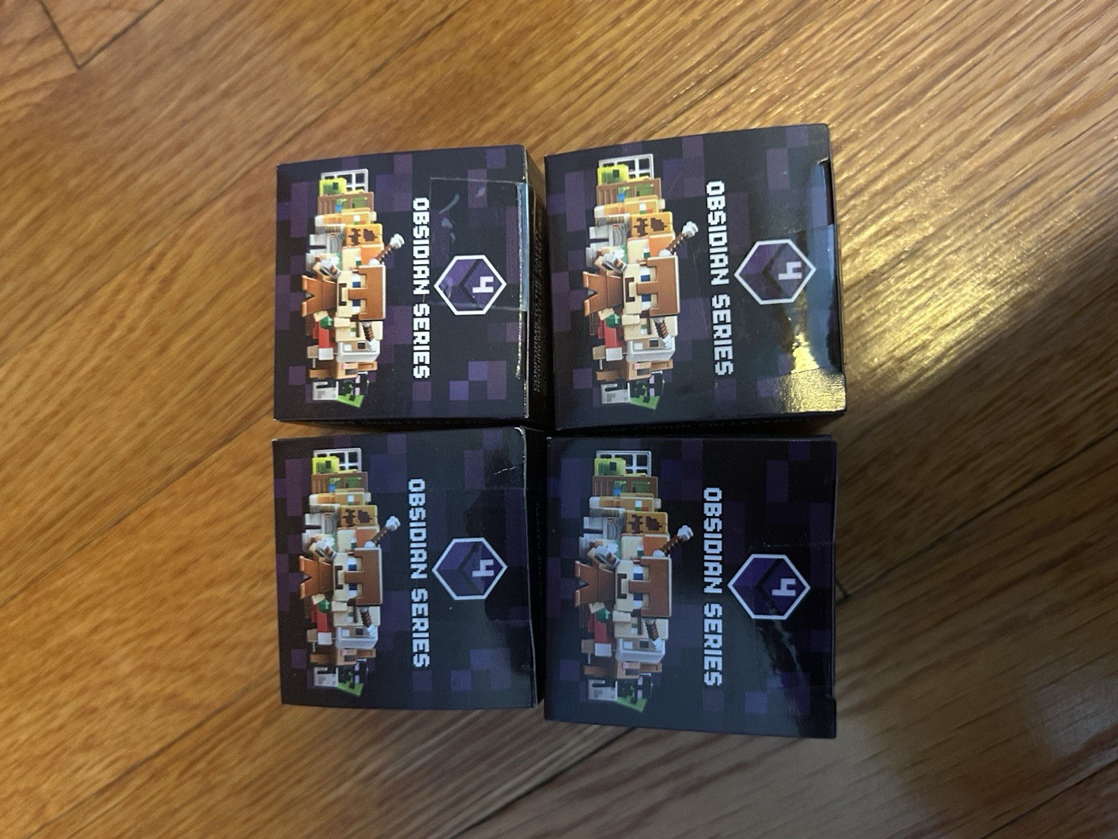 Minecraft Minifigures Box Series 4: Obsidian Blind Box Mini Figure (LOT OF 4)
