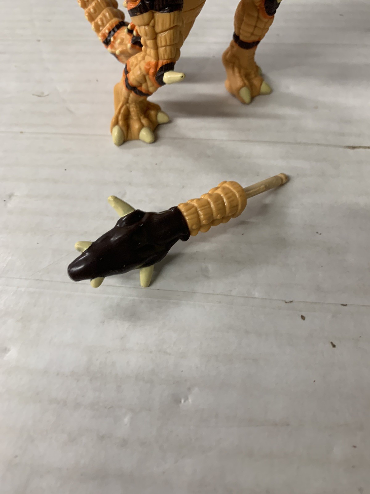 Vintage Primal Rage Armadon Orange Spiked Ball Tail Regular Spiked Tail Missile