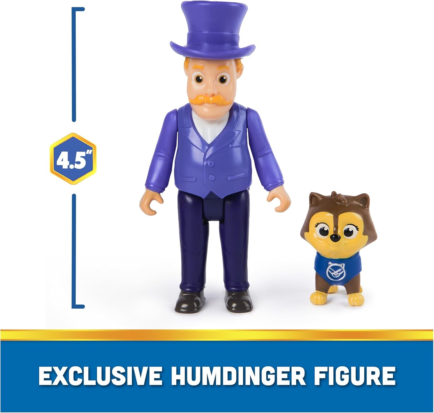 Chase & Humdinger Figures Set, Kids Toys for Boys and Girls Ages 3 an
