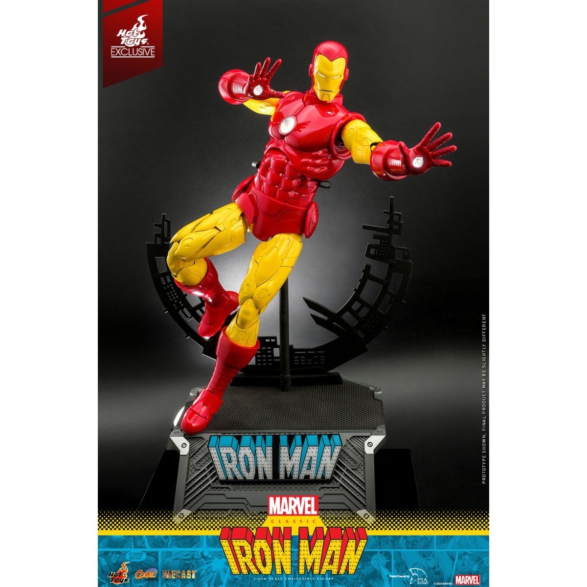 Iron Man Classic Comic Masterpiece Diecast 1/6 Scale Hot Toys Exclusive Figure