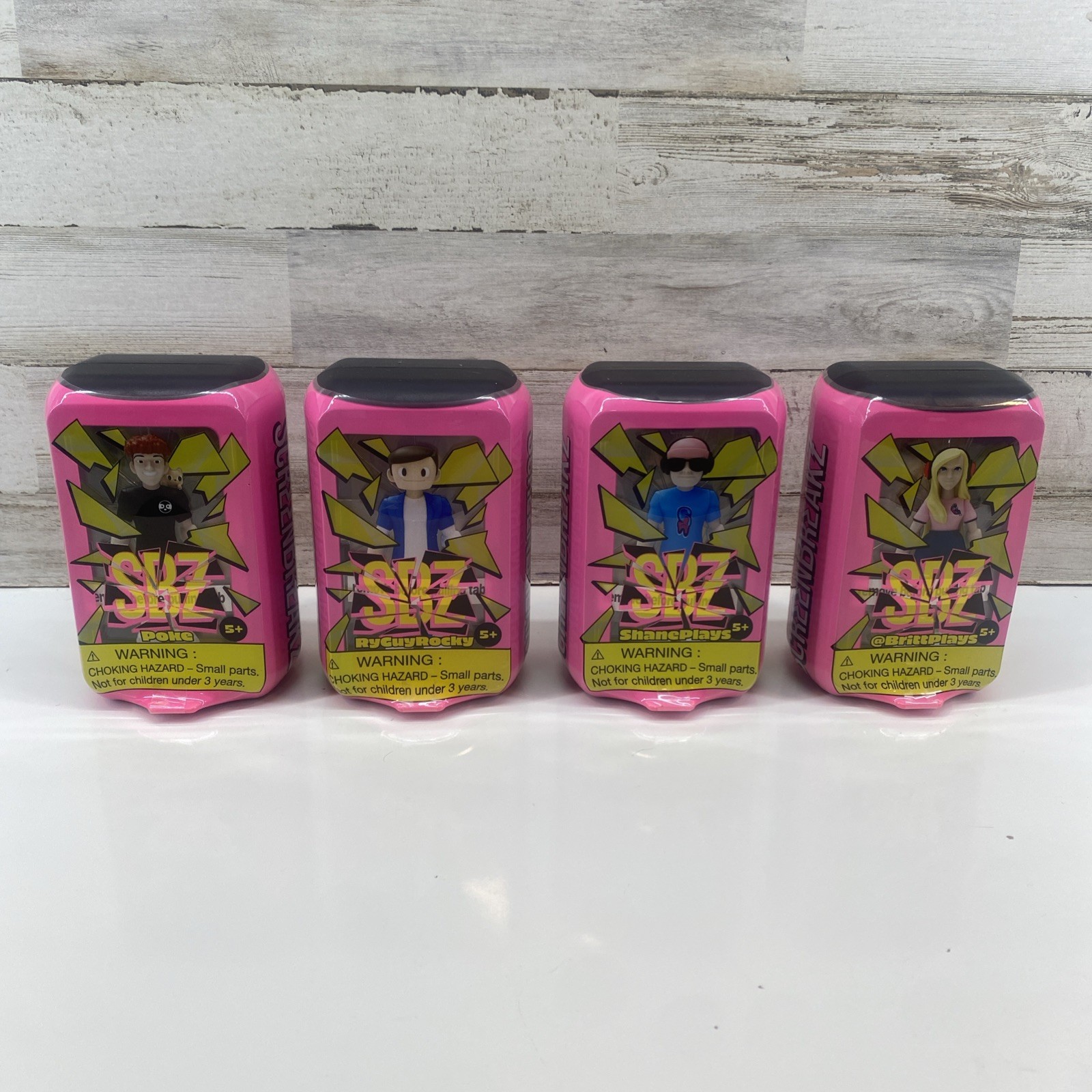 ScreenBreakZ 4.5&Prime; Collectible Figure SEALED Poke, RyGuyRocky, SharePlay’s, Britt