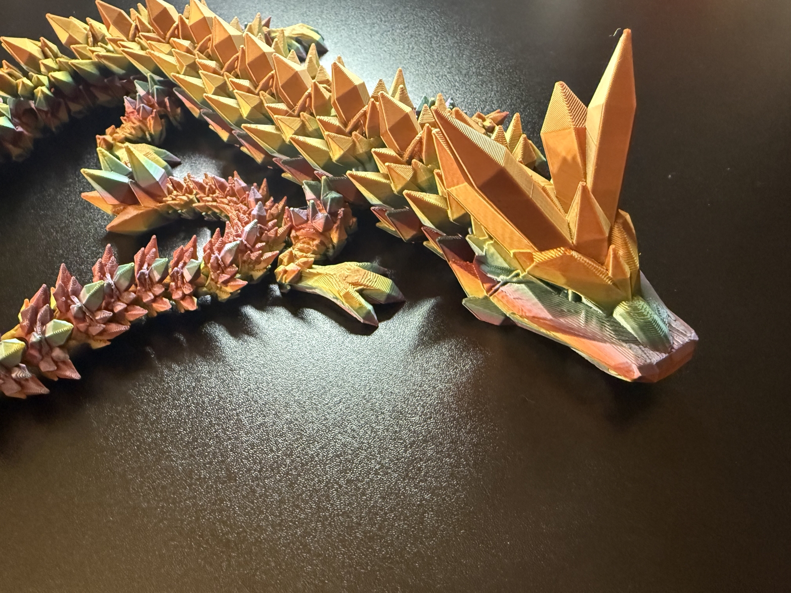 Articulated Crystal Dragon 23inch Rainbow