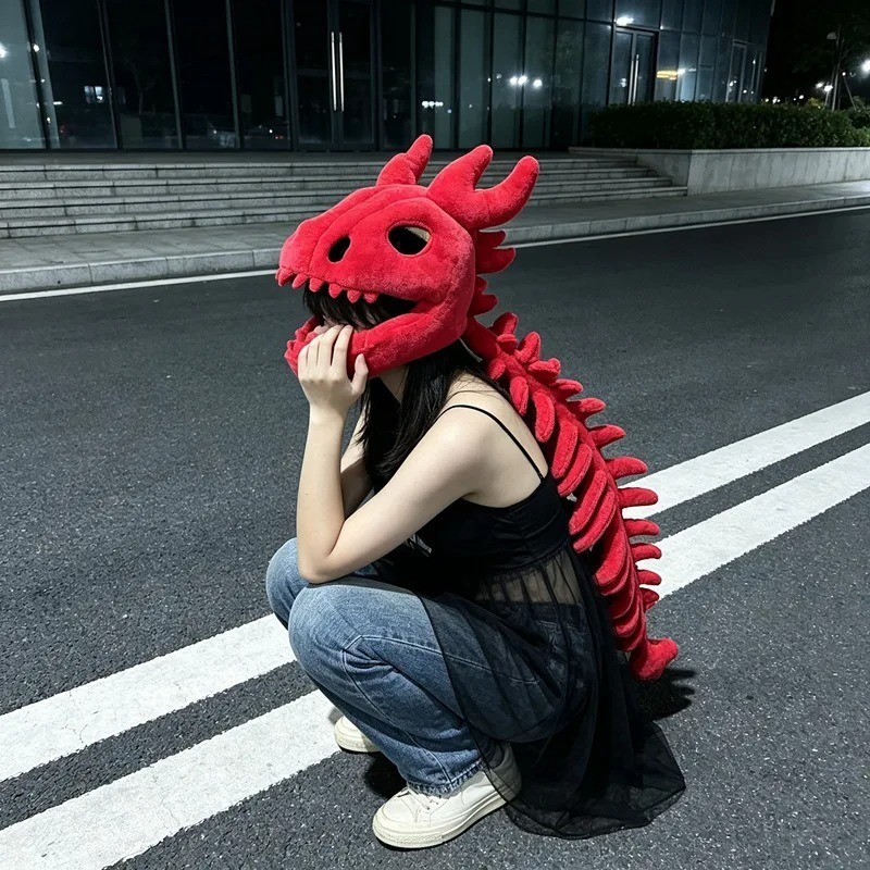Dinosaur Skeleton Plush Hat •Brand New•