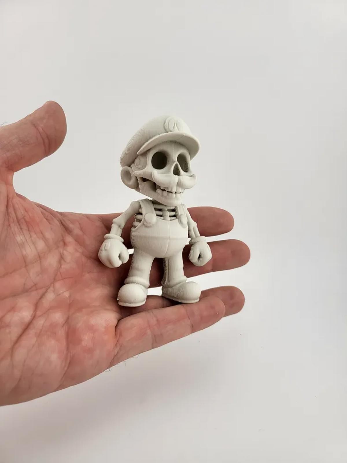 Skeleton Plumber Figure – Inspired by Super Mario – 3D Printed Gamer Decor