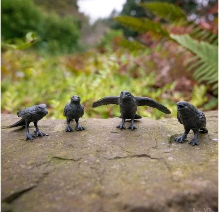 Whimsical Black Crow Figure Set | Perfect Housewarming Gift for All Ages