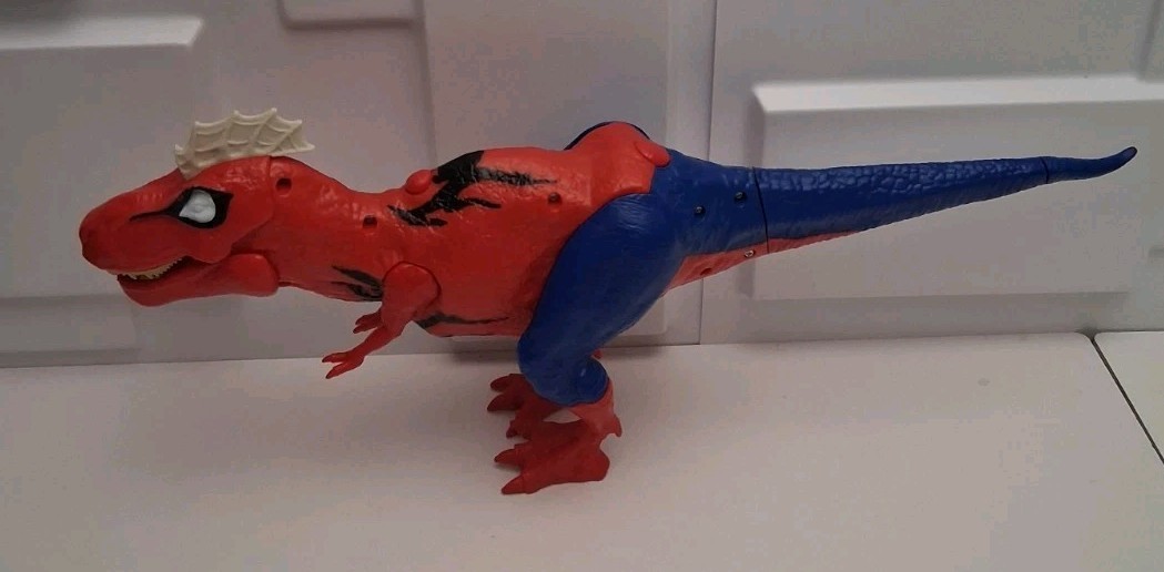 Marvel Spiderman Web Chompin Spider Rex T-Rex Dino 2022 Tested Works No Dart