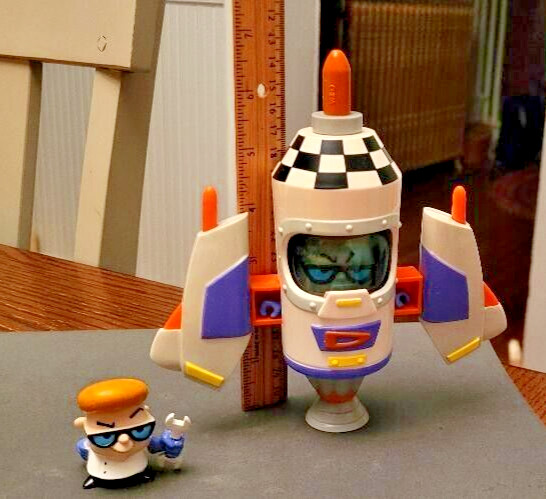 Dexters Laboratory Cartoon Network Get out of my Laboratory! Rare Rocket Figure