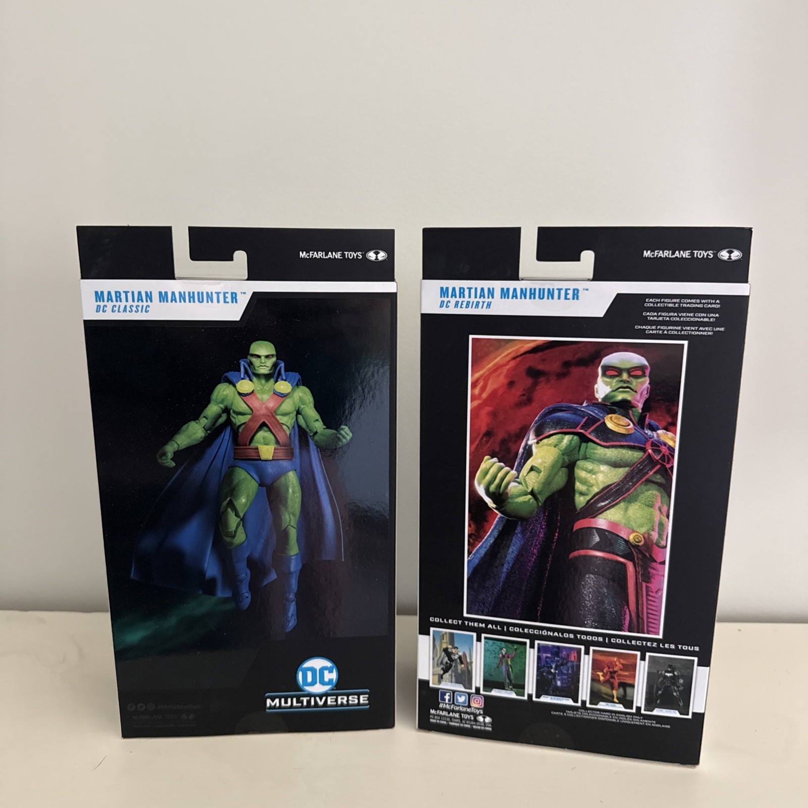 Mcfarlane DC Multiverse Martian Manhunter DC Rebirth & DC Classic Gold Label 2ea