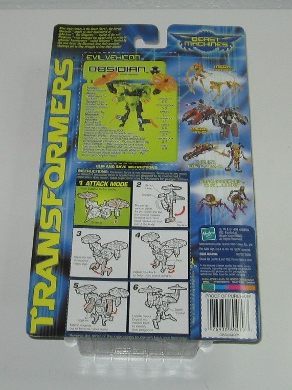 OBSIDIAN Transformers Beast Machines MOC Hasbro Basic wars EVIL VEHICON