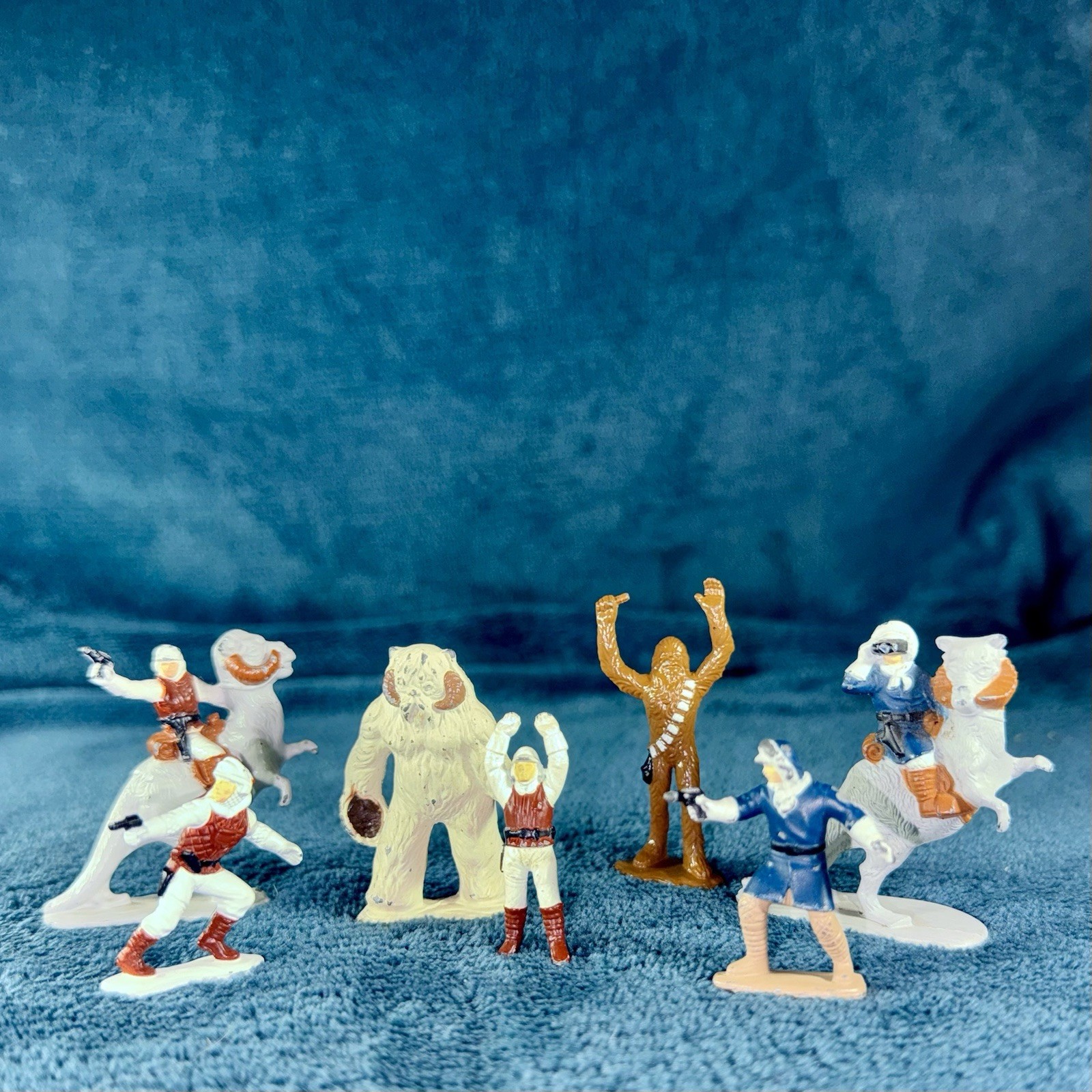 Star Wars 1982 Lot Of 7 Micro Collection Hoth Die-Cast Metal Mini Figures Kenner