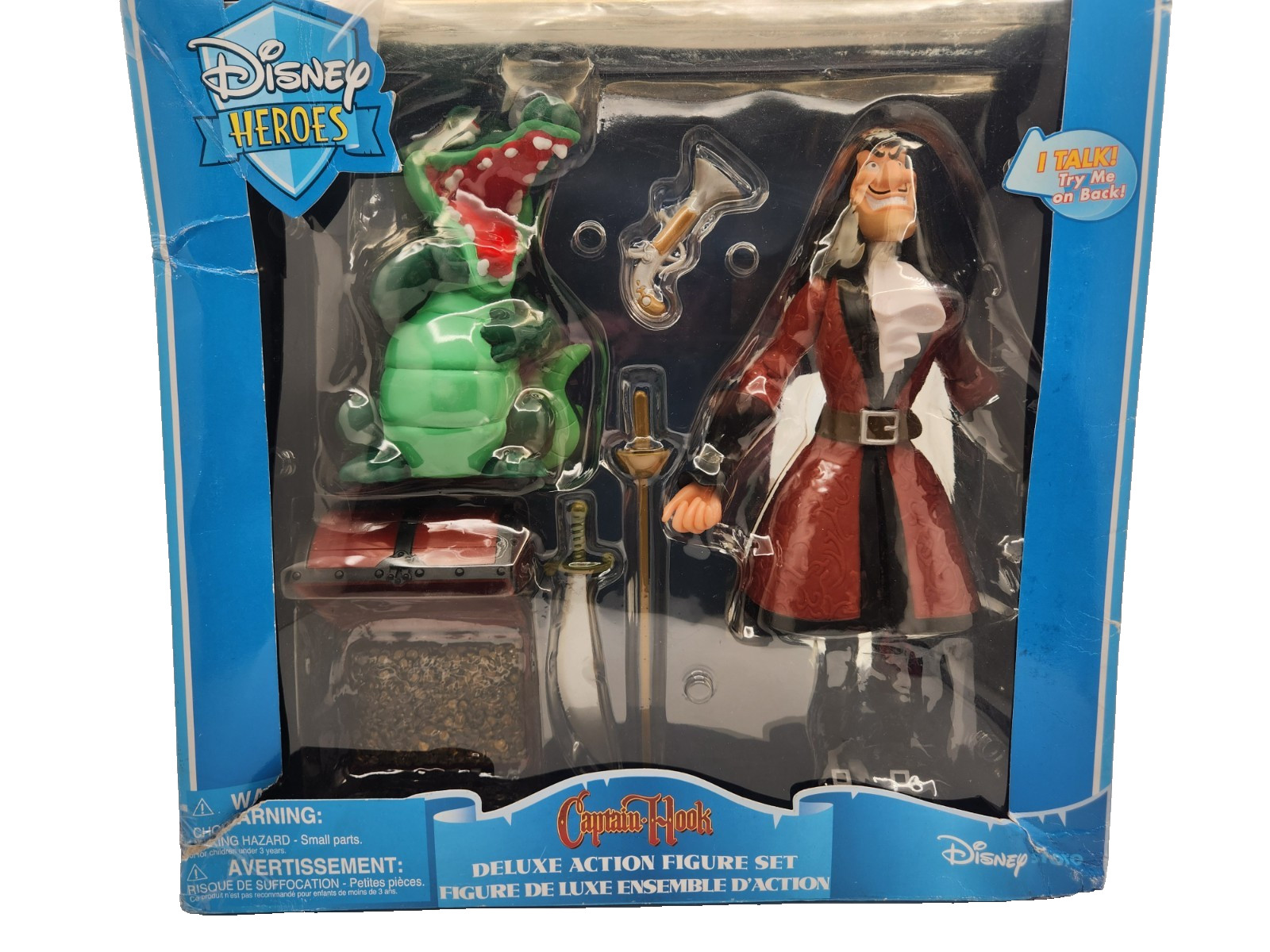 Disney Heroes Captain Hook Deluxe Action Figure Set w/Croc RARE! – Vintage