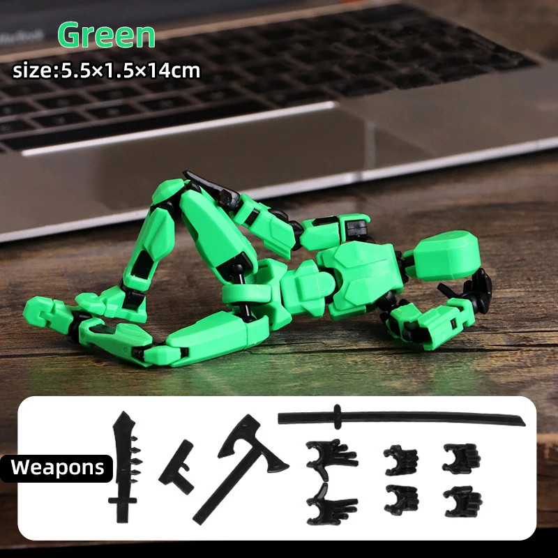 Multi-Jointed Movable Shapeshift Robot 3D Printed Mannequin Dummy 13 Action