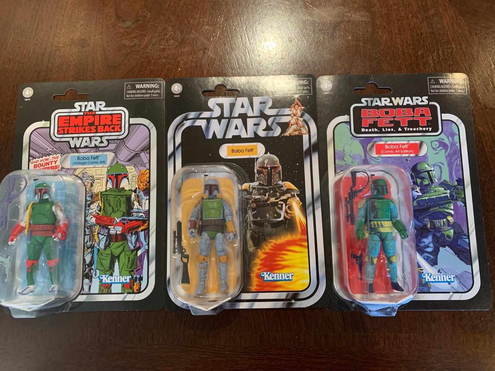 STAR WARS TARGET EXCLUSIVE VINTAGE COLLECTION 3 BOBA FETT VC 275,VC277AND VC278