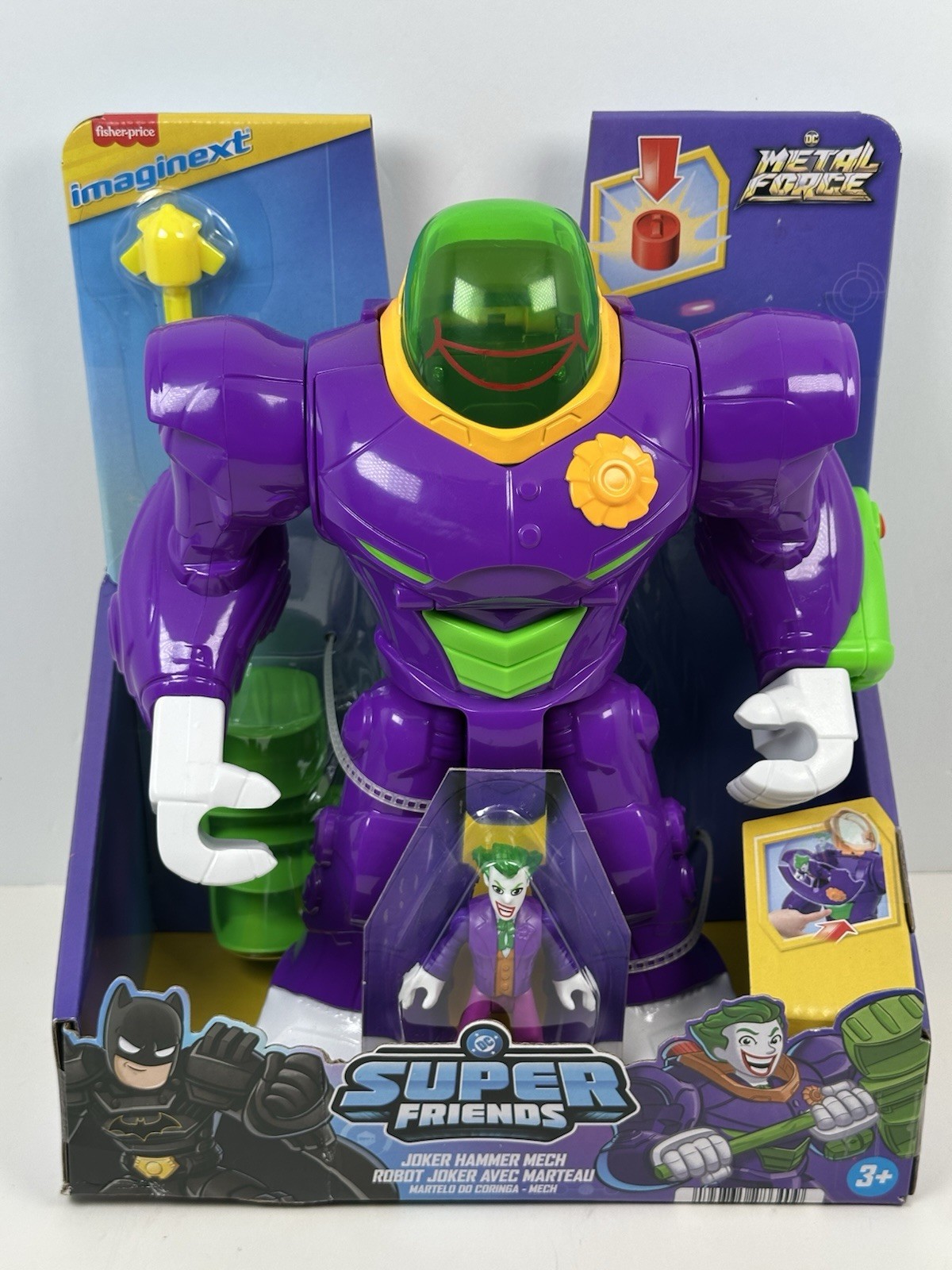 Fisher-Price Imaginext DC Super Friends Metal Force Set Joker Hammer Mech NEW