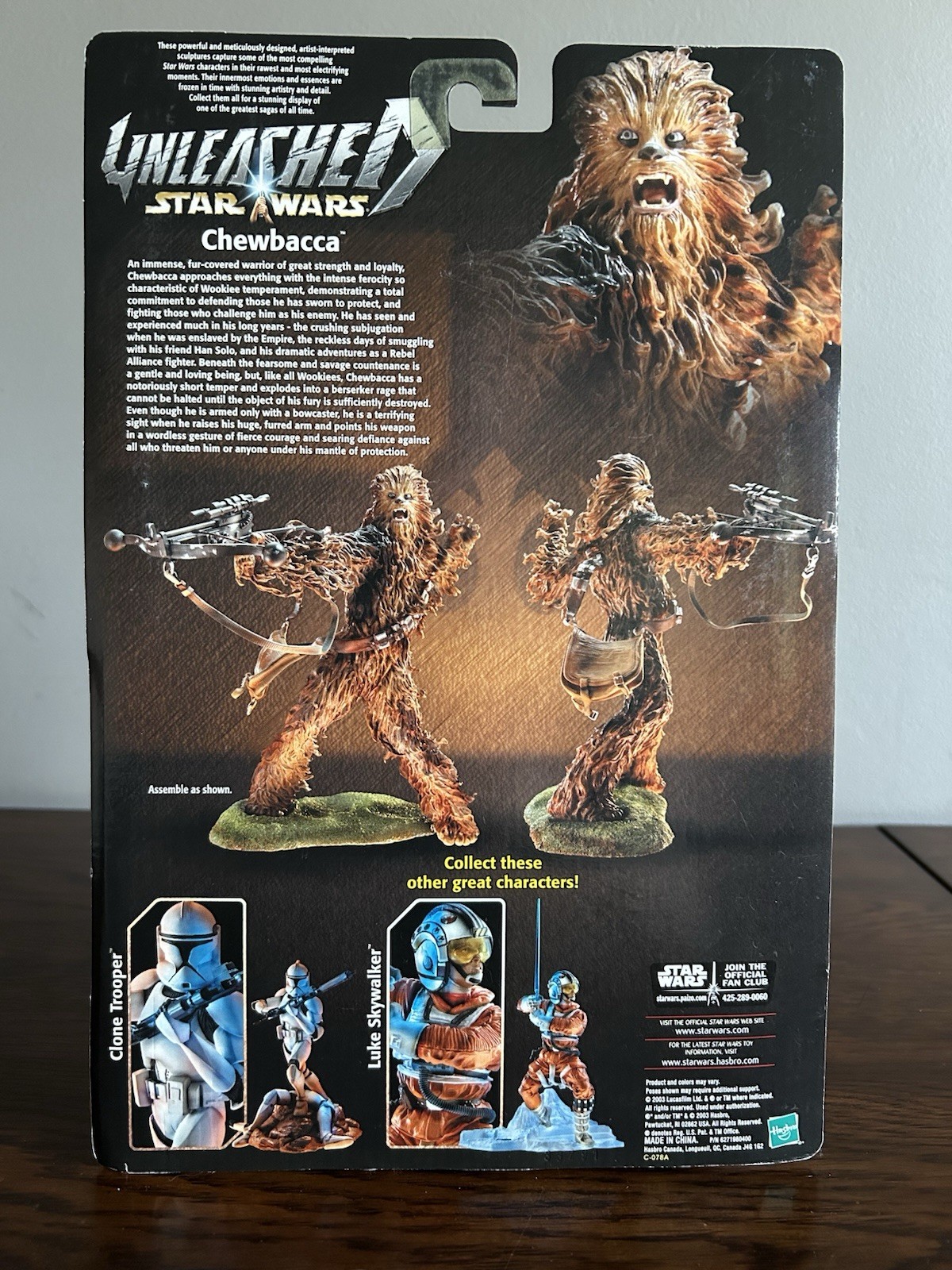 Hasbro Star Wars Unleashed Chewbacca Action Figure 2003