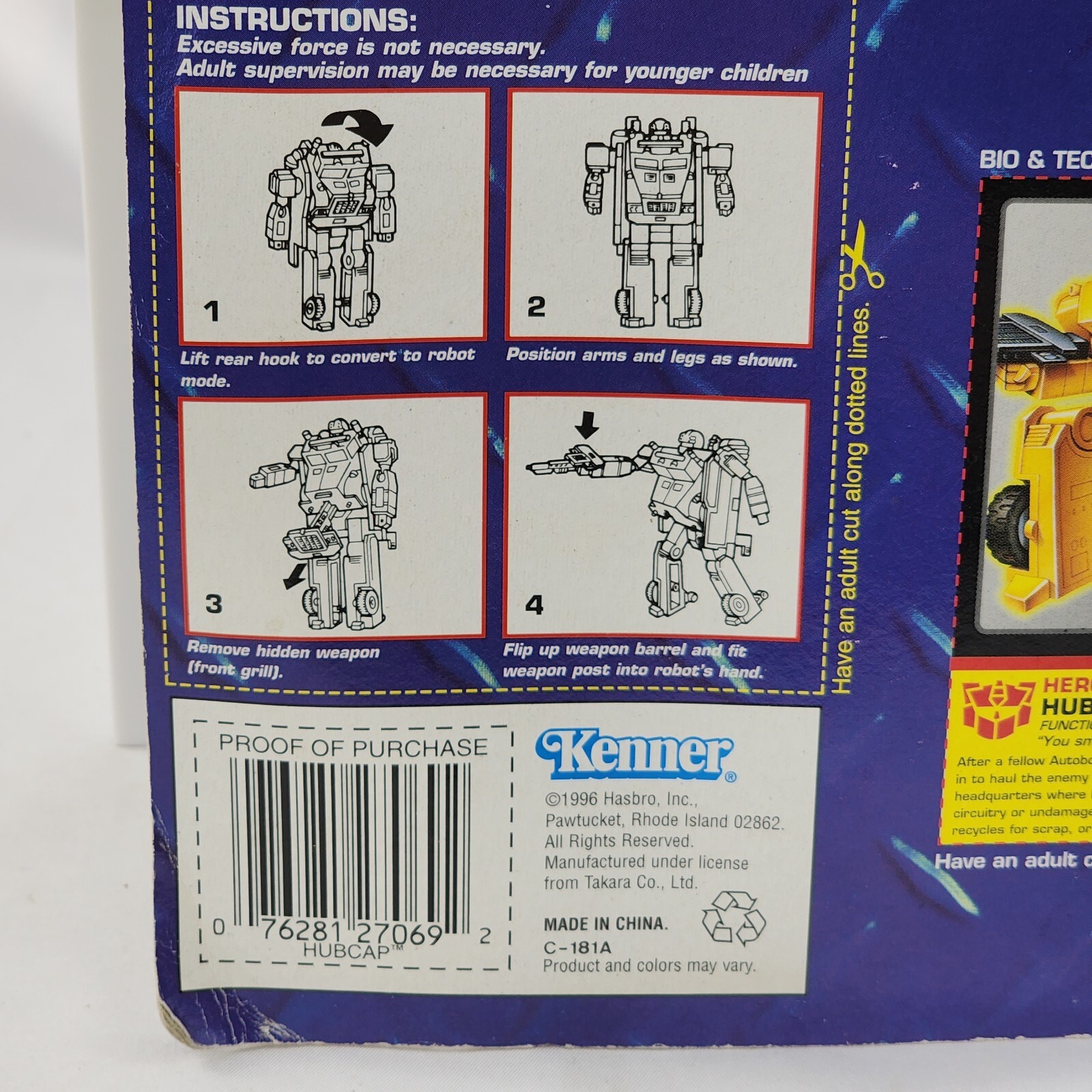 Transformers Machine Wars Hubcap Heroic Autobot NEW Sealed on Card 1996 Hasbro