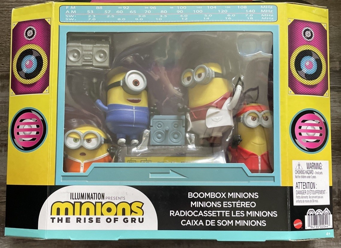 Boombox Minions Set from Illumination&rsquo;s Minions: The Rise of Gru NEW SEALED