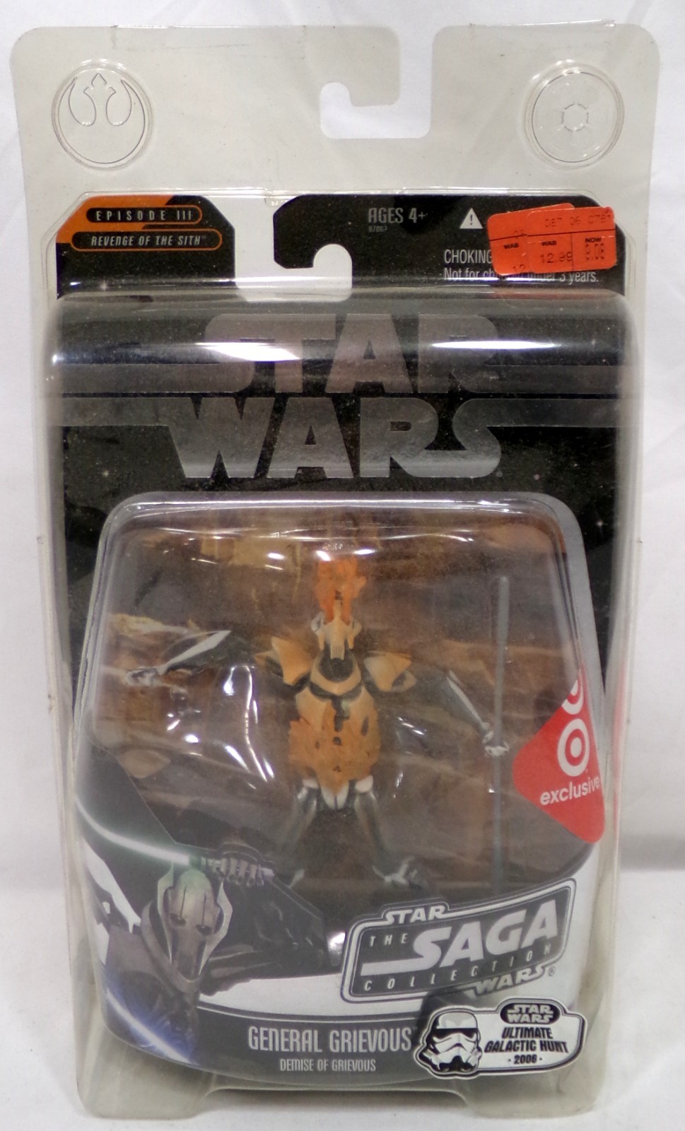 Star Wars Saga Demise of General Grievous Target Exclusive 3.75&Prime; Figure Hasbro