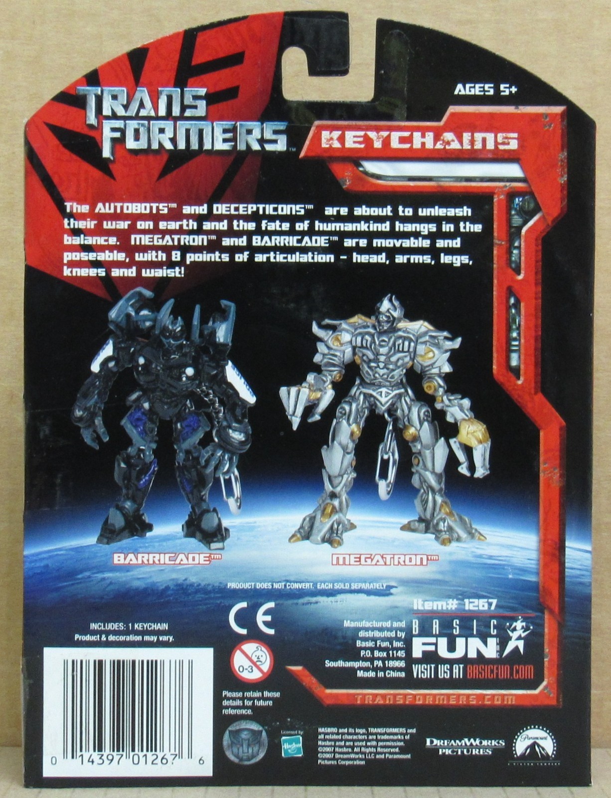 Transformers « Barricade » Keychain by Basic Fun 2007 NIP