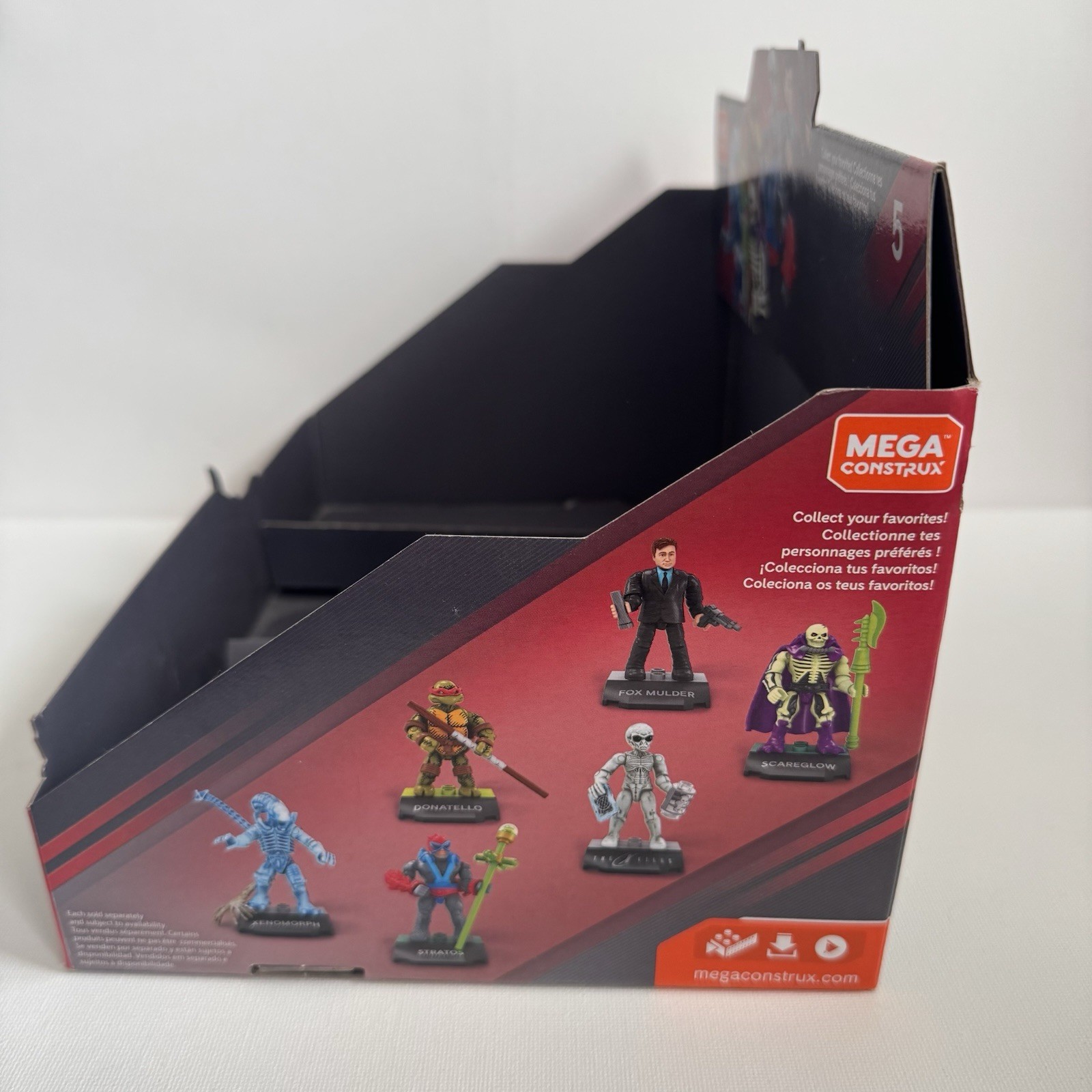 Mega Construx Heroes Series 5 Empty Retail Display Box MOTU TMNT Aliens X-Files