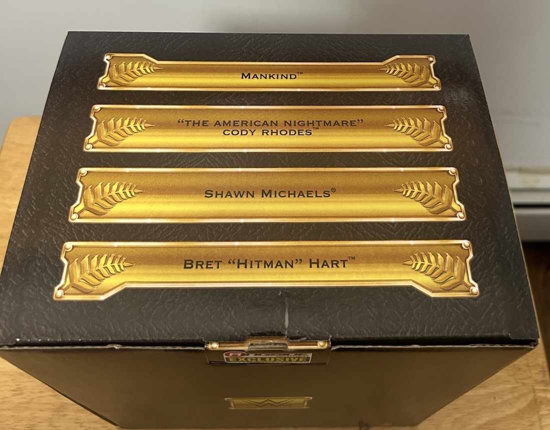 WWE DEFINING MOMENTS EMPTY BOX NO FIGURES BOX ONLY BRET SHAWN CODY MANKIND 2023