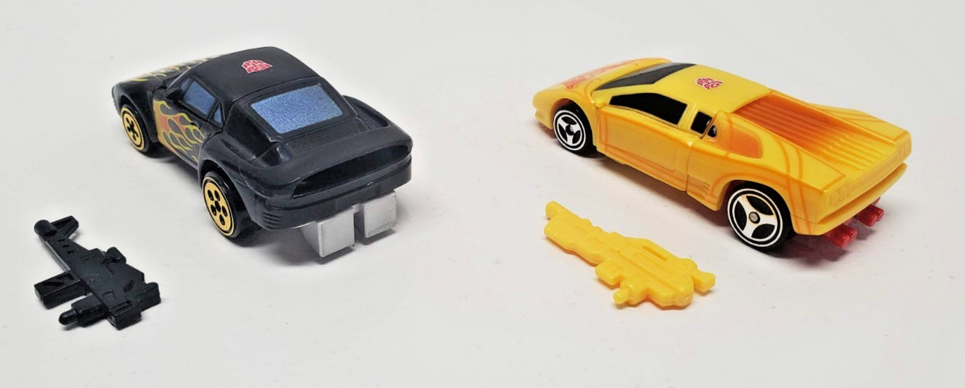 Transformers RiD 2001 R.E.V. & HOT SHOT 100% Complete Spy Changers Rev w/guns