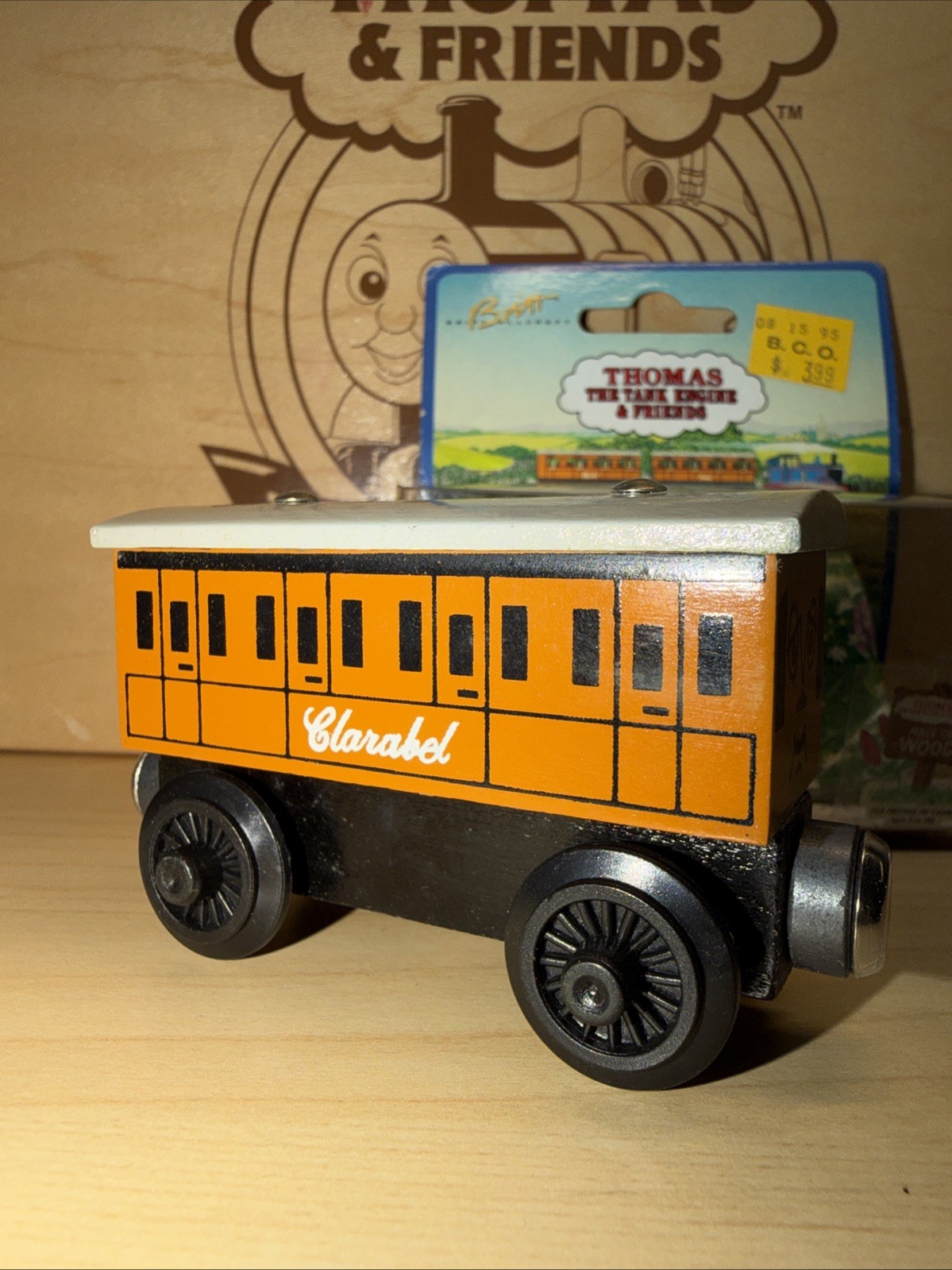 CLARABEL COACH ! THOMAS FRIENDS TRAIN WOODEN 1994 Learning Curve NEW OPEN BOX