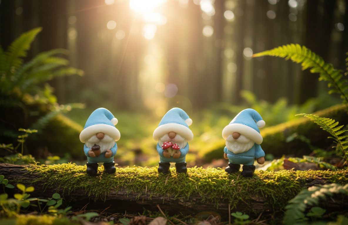 Mini Flexi Gnome – Articulated 3D Printed Fidget Toy | Cute Desk Decor