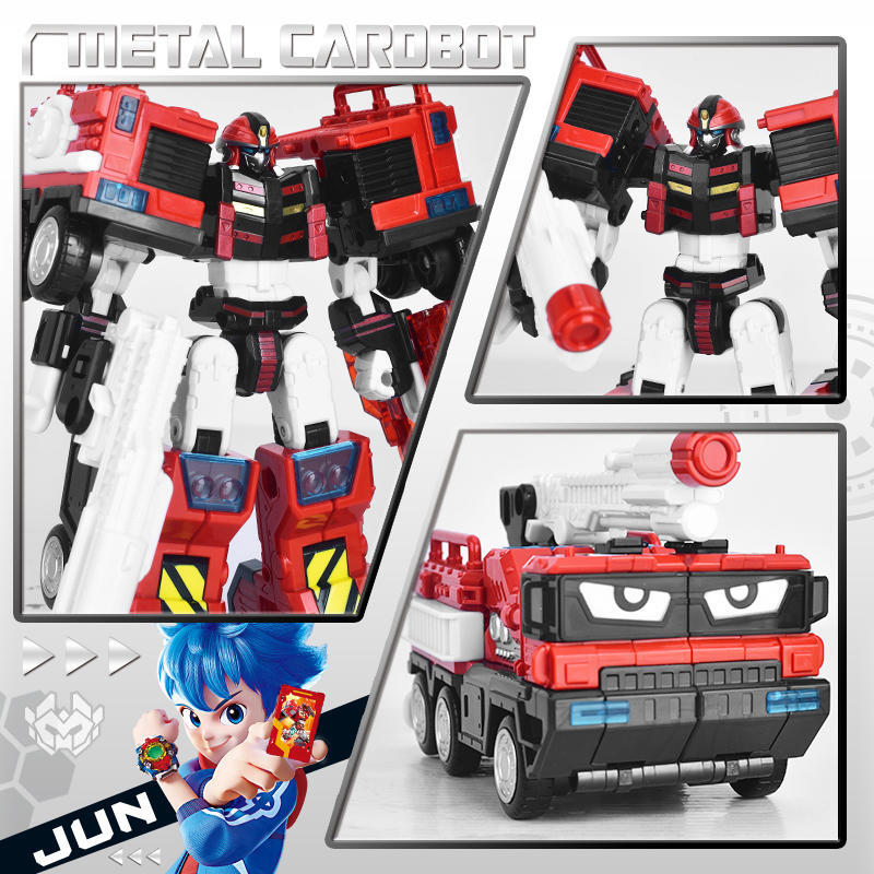 Metal Cardbot 7-11&Prime; Transform Figure Boys Kids Toy Car Truck Plane Vehicle Robot