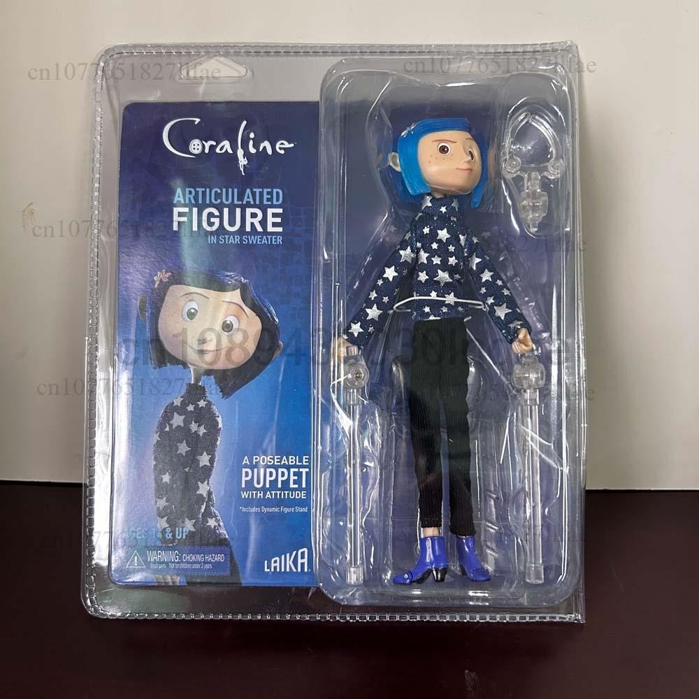 Coraline Jones Articulated Figure Raincoat Sweater in Striped Shirt Toy La Girl
