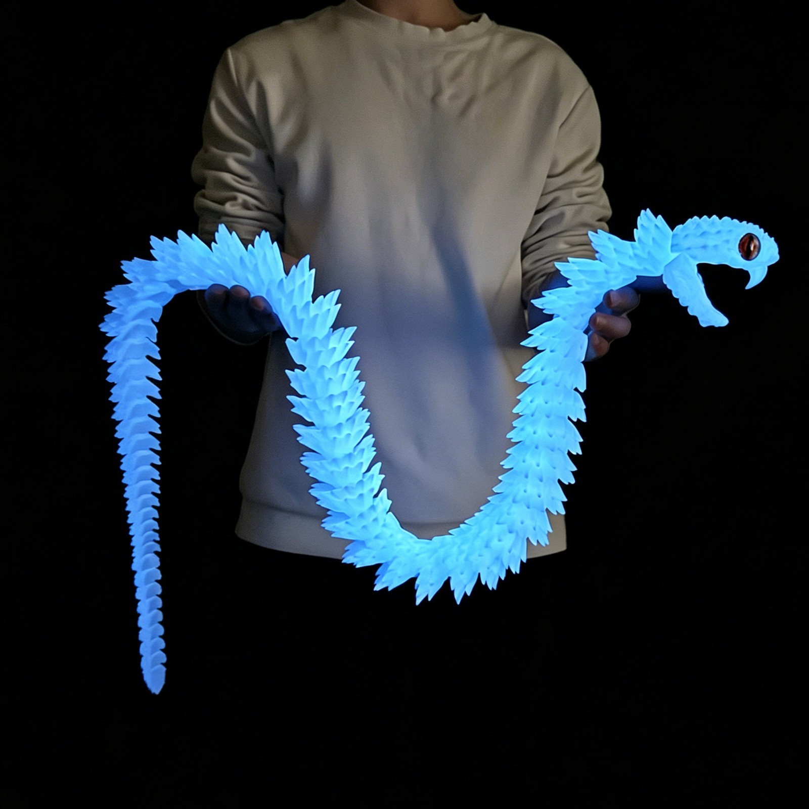 47.5inch 3D Printed Snake Model,Articulated Animals figure,Toys Home Decor