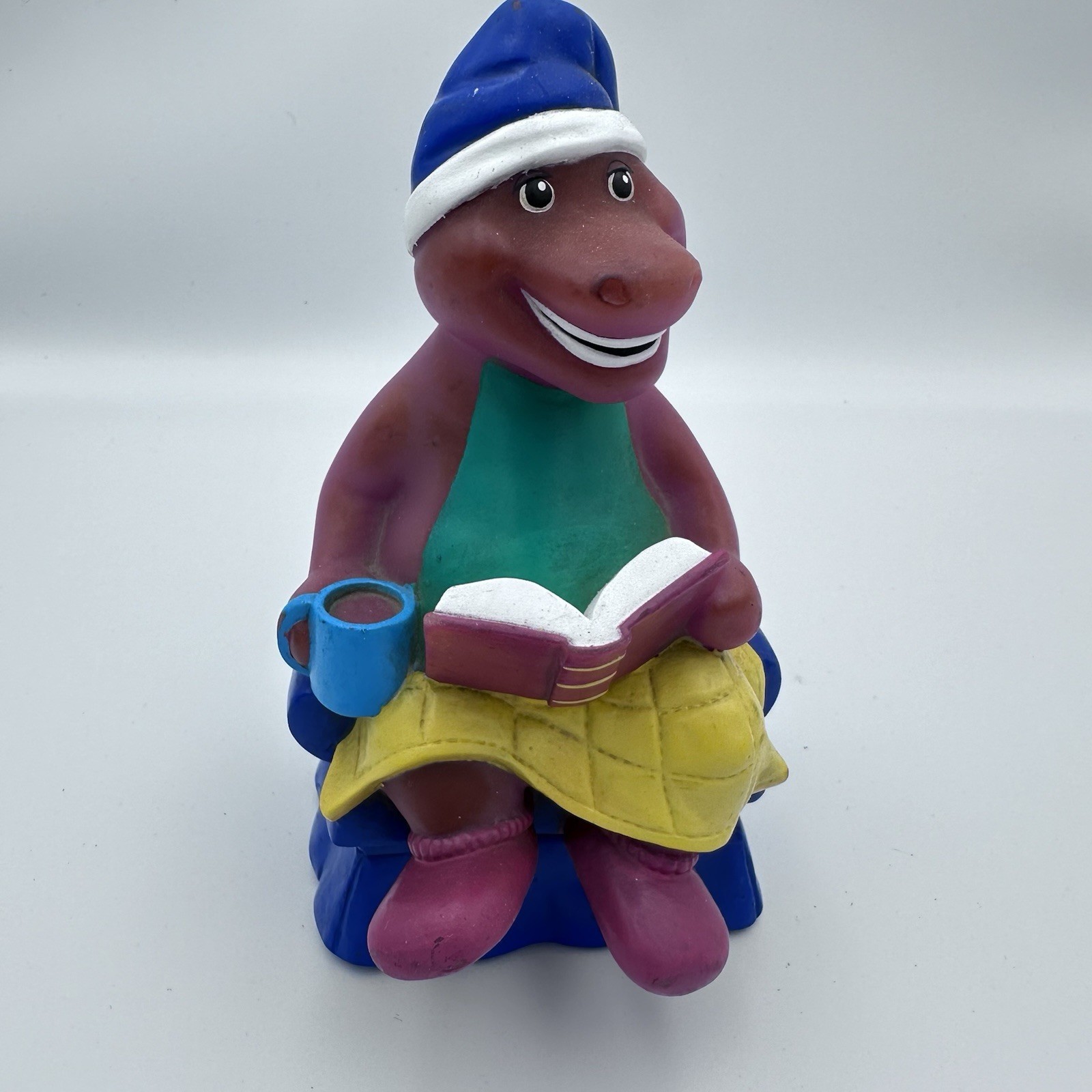 Vintage Barney Purple Dinosaur Coin Piggy Bank Bedtime Story 1993 Lyons Group