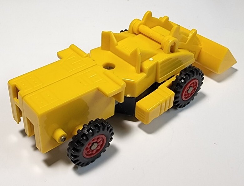 Vintage Unbranded Generic Transformers Plastic Construction Yellow Loader