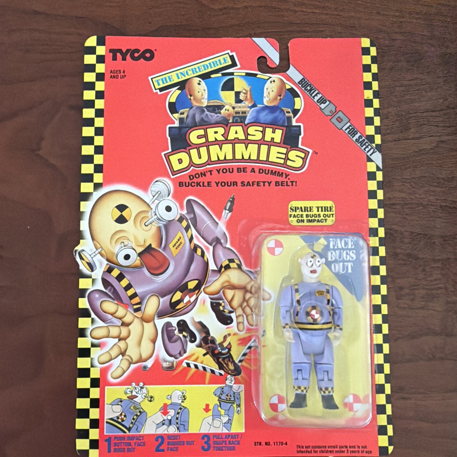 SEALED Crash Test Dummies MOC Figure Spare Tire Tyco 1991 New Vintage