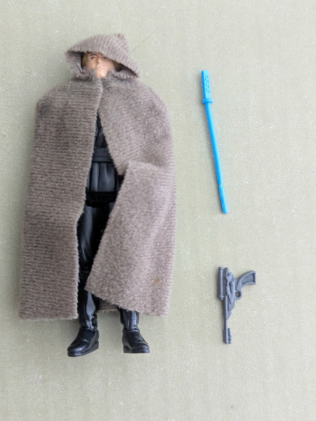 Vintage Star Wars 1983 RotJ Luke Skywalker Jedi Knight Outfit BLUE LIGHTSABER