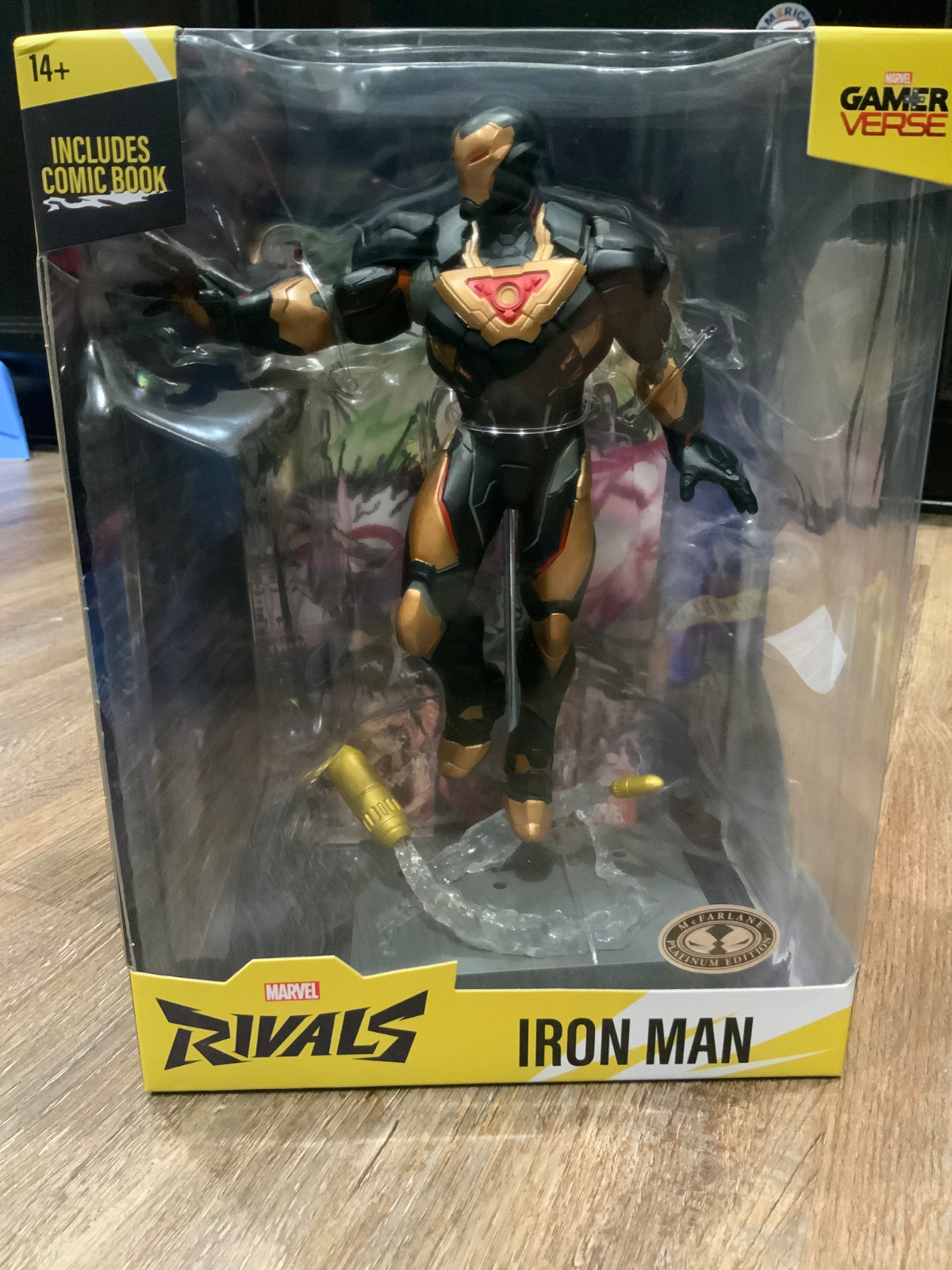 McFarlane Marvel Rivals Iron Man PLATINUM EDITION CHASE Black & Gold 1:6 Statue