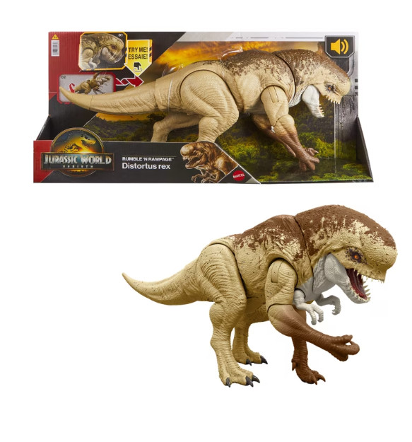 Jurassic World Rebirth Distortus Rex D-Rex Rumble N Rampage 22&Prime; Figure