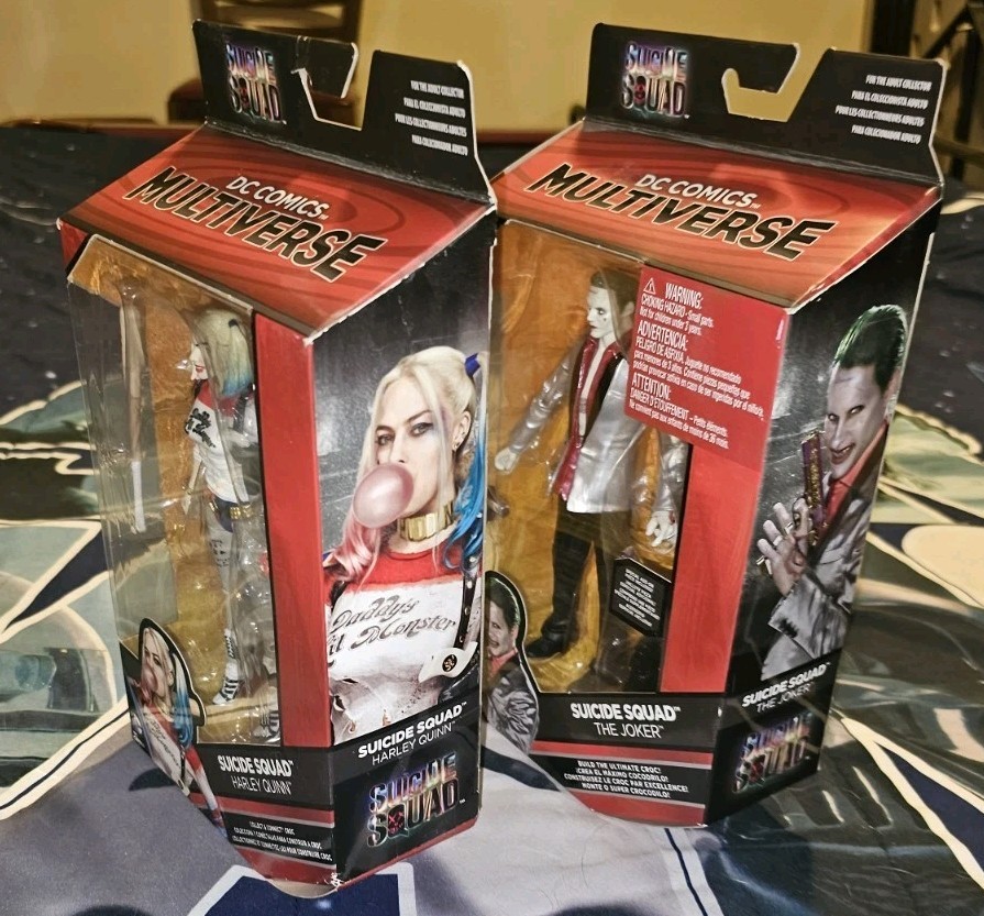 2016 Mattel DC Multiverse Suicide Squad Harley Quinn & Joker 6&Prime; Figure New Croc