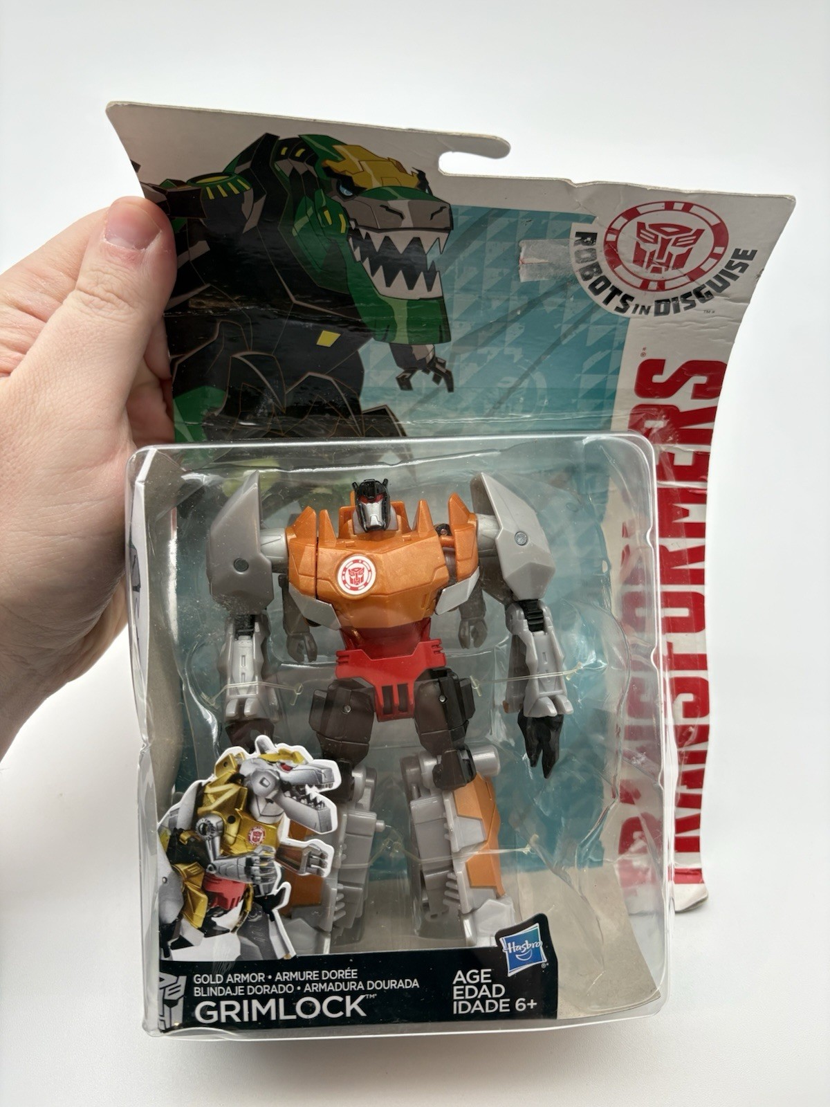 Transformers Robots in Disguise Warrior Class Gold Armor Grimlock Hasbro Sku 23