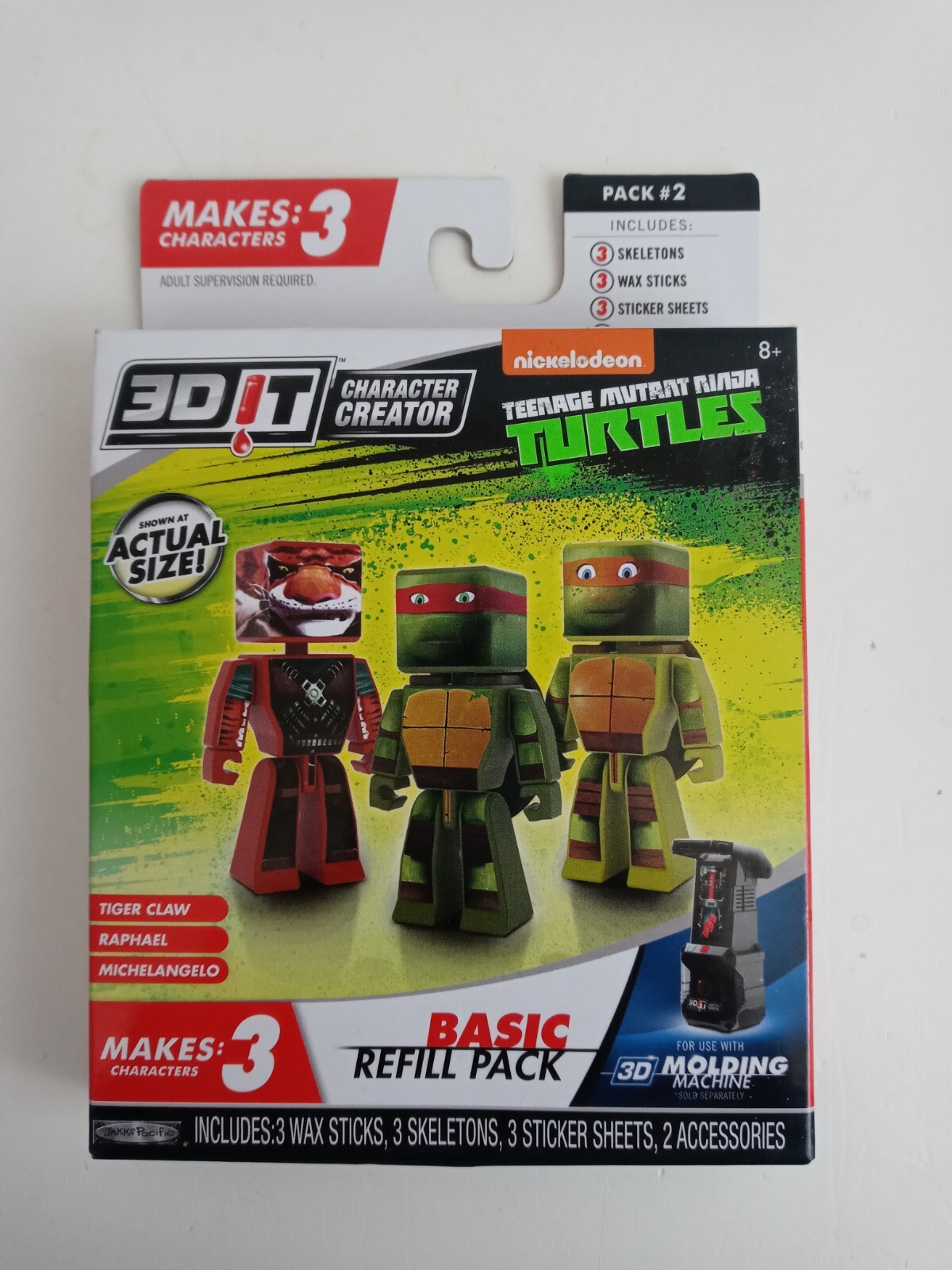 3D IT Character Teenage Mutant Ninja Turtles Creator Refill 3 mini figures pack