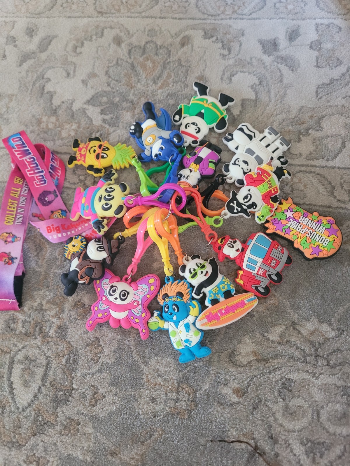 13 Pc Pandamonium By Big Kahuna Hanger Key Chain