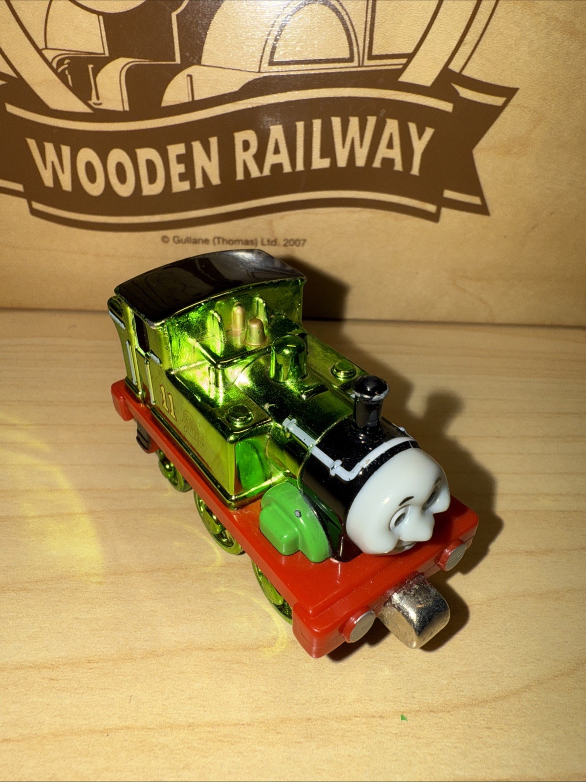 METALLIC OLIVER ! THOMAS FRIENDS TRAIN Diecast TAKE N PLAY ALONG SHINY LIMITED