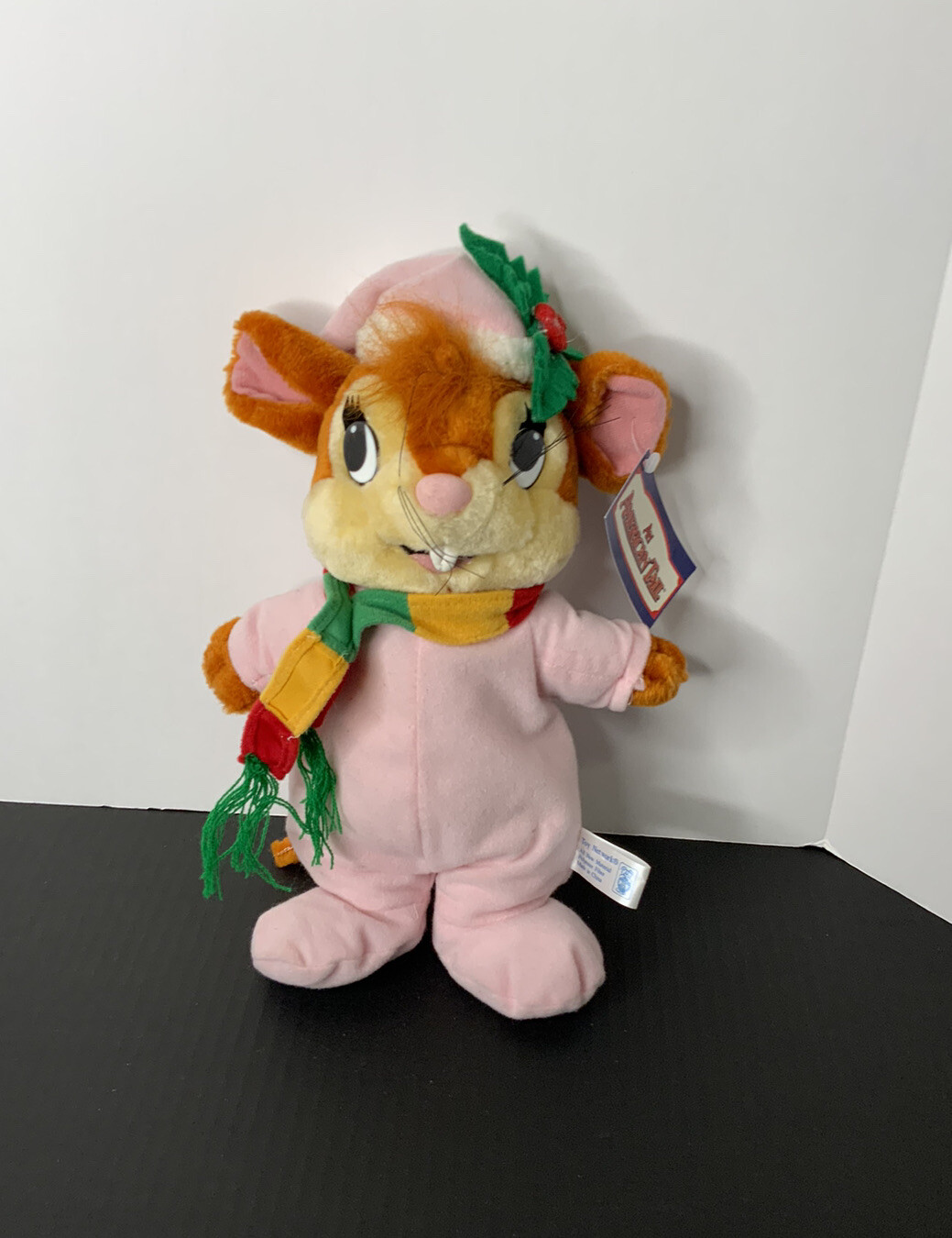 Vintage 1986 An American Tail Rare Yasha Mouse Baby Plush Christmas Pajamas 12&Prime;