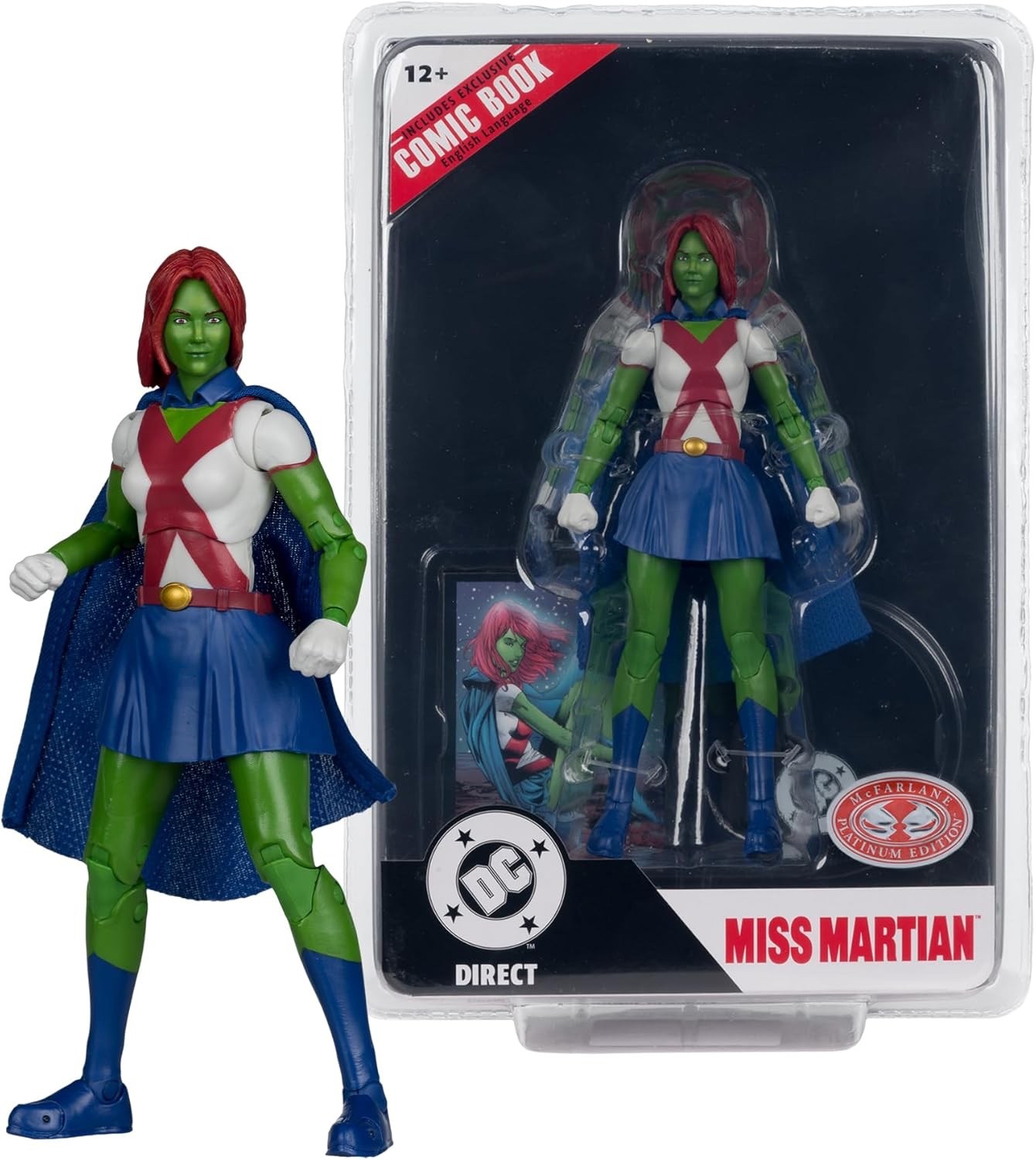 DC MISS MARTIAN Teen Titans Page Punchers McFarlane Red Platinum Figure