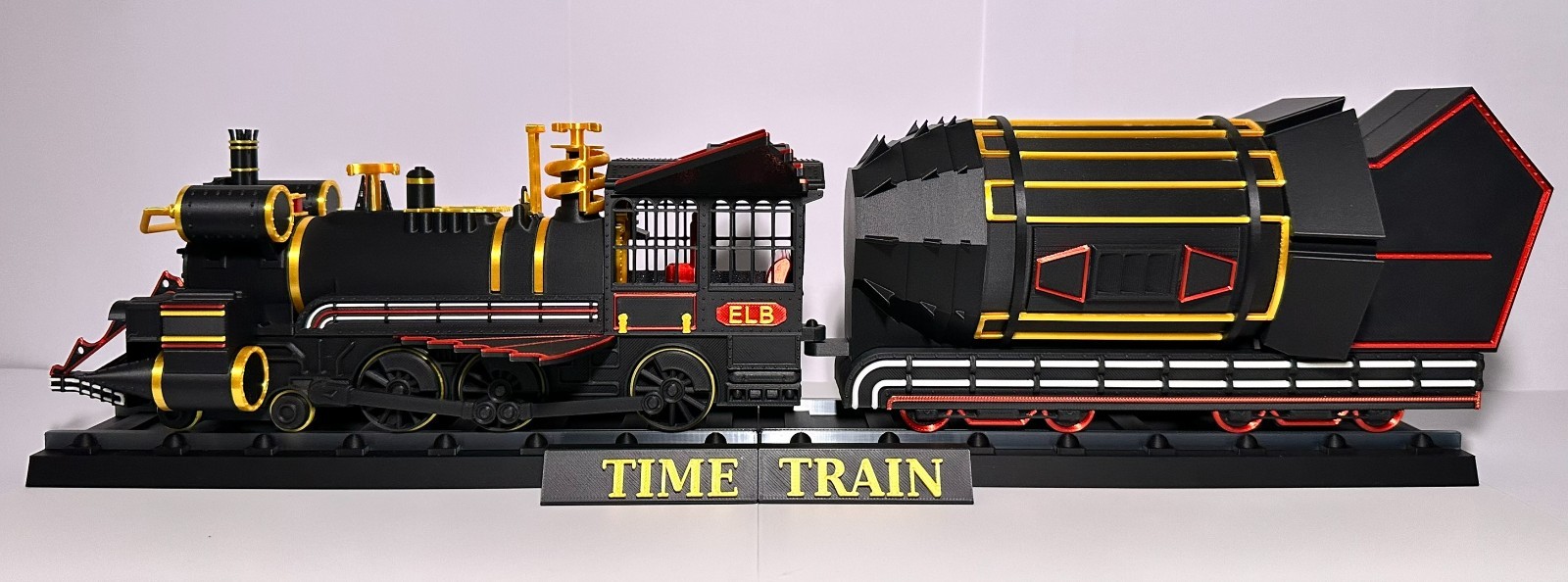 Back To The Future Part 3 Time Train Locomotive with Carriage – 3D Printed